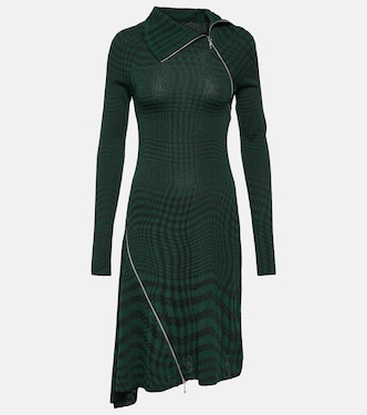 Abito midi in misto lana Burberry Check | Burberry