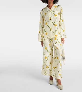 Camicia pigiama in popeline di seta | Burberry