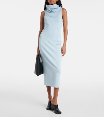 Abito midi in jersey con cappuccio | Alaïa
