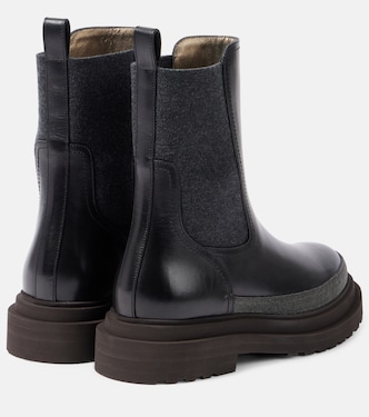 Bottines Chelsea Monili en cuir | Brunello Cucinelli