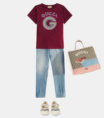 Camiseta de jersey de algodón con logo | Gucci Kids