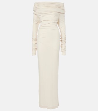 Off-Shoulder-Maxikleid aus Jersey | Entire Studios