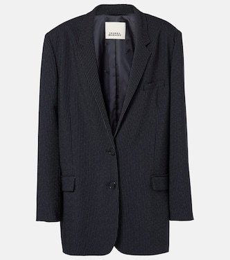 Blazer Oceanyga in crêpe a righe | Isabel Marant