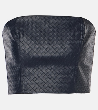 Cropped-Top aus Lederimitat | Rotate