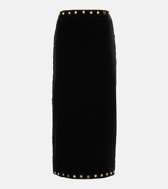 Jupe midi Evn en velours | Dodo Bar Or