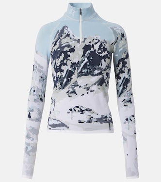 Top da sci in jacquard con mezza zip | Perfect Moment