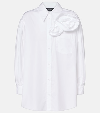 Camicia in cotone con applicazioni floreali | Simone Rocha