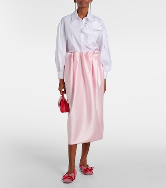 Camicia in cotone con applicazioni floreali | Simone Rocha