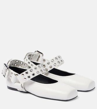 Ballerine in pelle con borchie | Alaïa