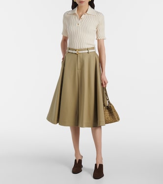 Falda midi de algodón | Bottega Veneta