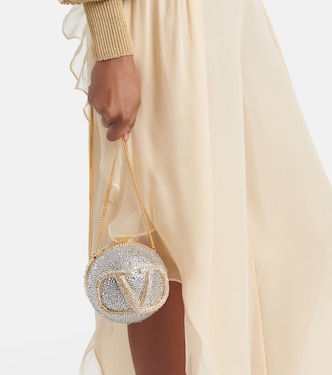 VLogo Signature Mini embellished crossbody bag | Valentino Garavani