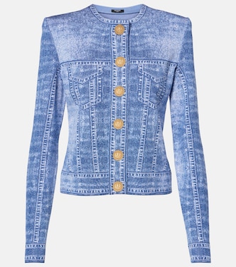 Cardigan Trompe l’oeil in jacquard | Balmain
