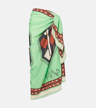 Printed cotton beach cover-up | Johanna Ortiz
