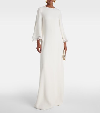 Kaftan aus Georgette mit Spitze | Oscar de la Renta