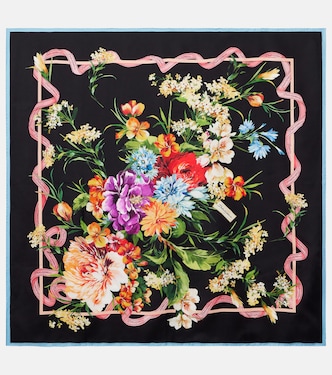 Pañuelo de sarga de seda floral | Dolce&Gabbana