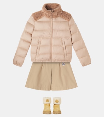 Vard fleece-trimmed down jacket | Moncler Enfant