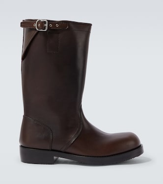 Leather biker boots | Dries Van Noten