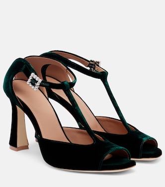 Nomi 90 velvet sandals | Malone Souliers