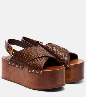 75 leather platform sandals | Farm Rio