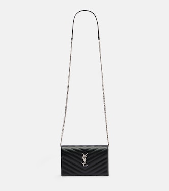 Cartera con cadena Cassandre Envelope Small de piel | Saint Laurent