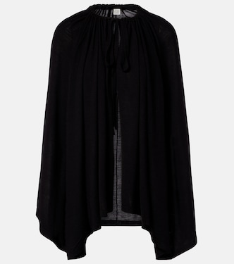 Wool and silk jersey cape | Toteme