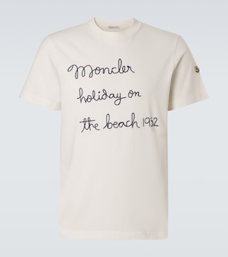 Embroidered cotton jersey T-shirt | Moncler