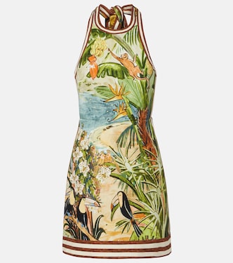 Toucan Tango printed cotton minidress | Alémais