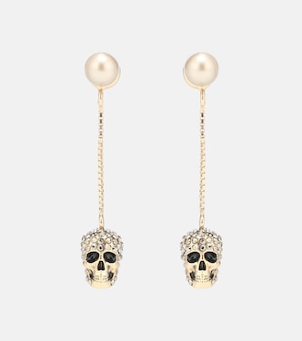 Skull crystal-embellished earrings | McQueen