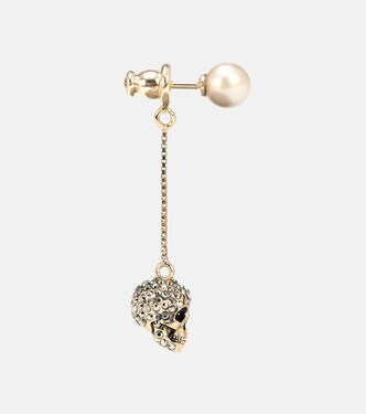 Ohrringe mit Kristallen und Zierperle | McQueen