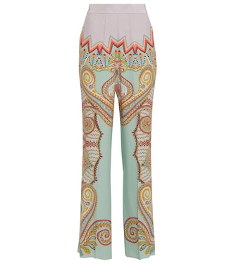 Pantalon à taille haute en soie | Etro