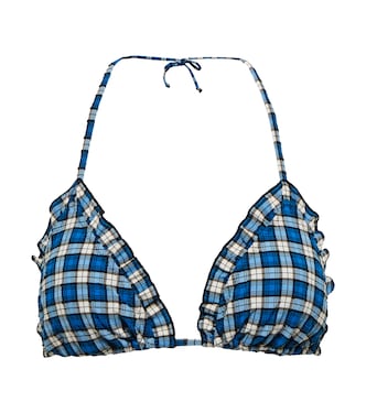 Kariertes Bikini-Oberteil | Ganni