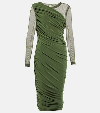Diana ruched jersey midi dress | Norma Kamali