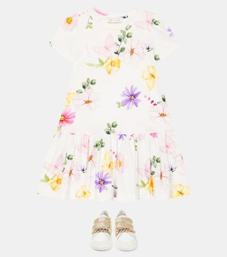 Sneakers in pelle con decorazioni | Monnalisa