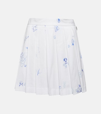 Minifalda de algodón estampada plisada | Vetements