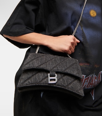 Crush denim shoulder bag | Balenciaga