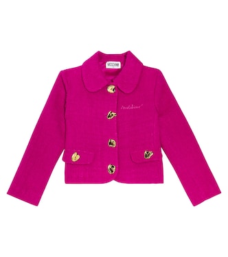 Giacca in bouclé di misto lana | Moschino Kids
