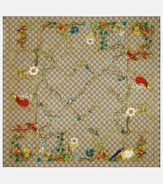 Foulard imprimé en soie | Gucci