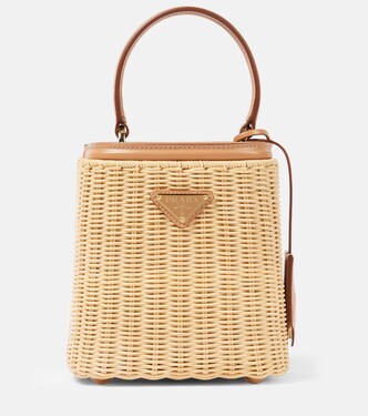 Bucket-Bag Panier Mini mit Leder | Prada