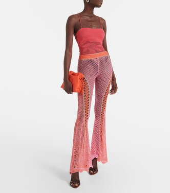 Open-knit cotton flared trousers  | Roberta Einer