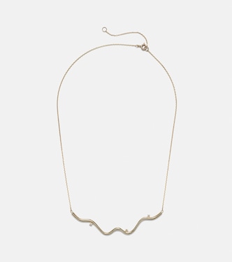 Halskette Harbor Lights aus 10kt Gelbgold mit Diamanten | Stone and Strand