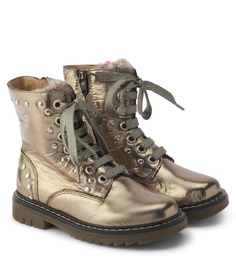 Anfibi Sid in pelle metallizzata | Pom d'Api