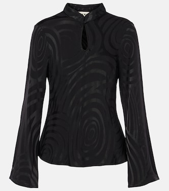 Top Wylder in raso jacquard | Rixo