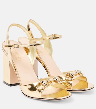 Gucci Horsebit metallic leather sandals | Gucci