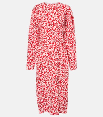 Floral enver satin midi dress | Marni
