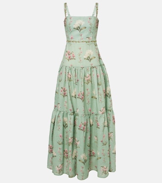 Lima floral linen maxi dress | Agua by Agua Bendita