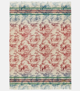Zacinto fringed linen jacquard blanket | The House of Lyria
