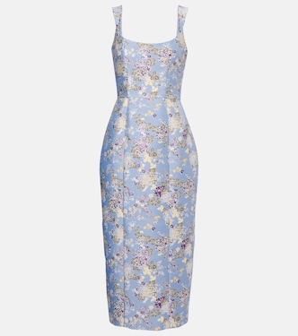 Abito midi Numa in broccato floreale | Markarian