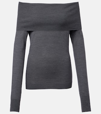 Off-shoulder virgin wool top | Stella McCartney