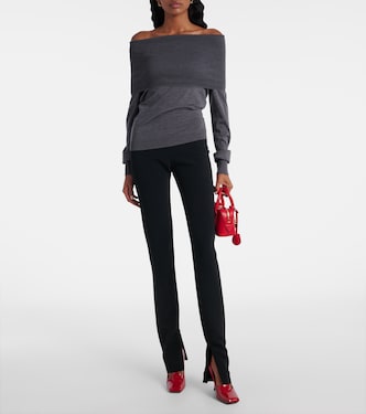 Top en laine vierge à encolure bardot | Stella McCartney