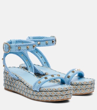 Sandalias Rockstud Torchon de piel | Valentino Garavani